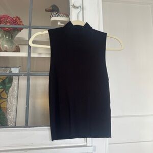 Madewell Signature Knit Mockneck Sweater Tank / True Black